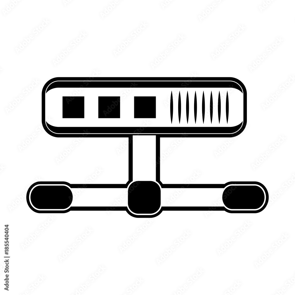 Poster server storage database icon vector illustration graphic design