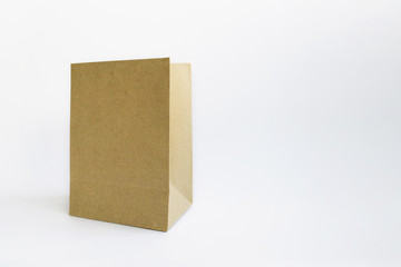 Brown Paper Shopping Bags isolated on white background