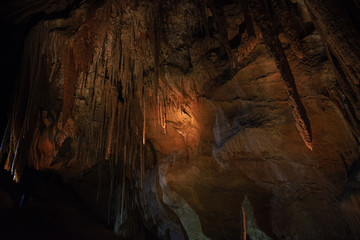Inside King Soloman cave in Mole Creek, Tasmania.