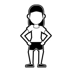 Woman faceless cartoon icon vector illustration graphic design