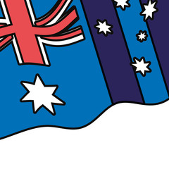 flag of australia  vector illustration