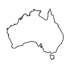 map of australia vector illustration