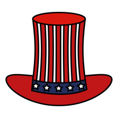 hat with USA flag isolated icon