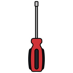 screwdriver tool isolated icon