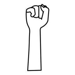 hand up fist icon