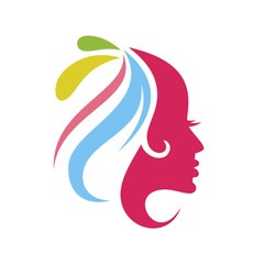 hairdresser beauty logo vector