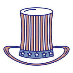 hat with USA flag isolated icon