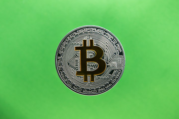 Bitcoin on green screen
