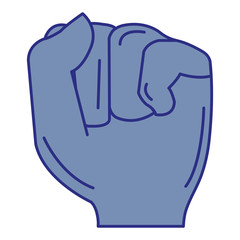 hand up fist icon