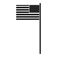 USA flag isolated icon