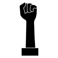 Obraz premium hand up fist icon