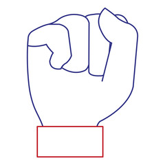 hand up fist icon