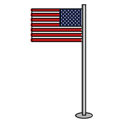 USA flag isolated icon