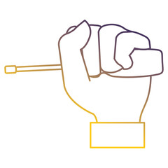 hand with screwdriver tool isolated icon