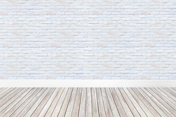 Interior of empty room with wooden floor.
