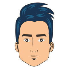 young man head avatar character