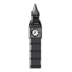 big ben london united kingdom icon image vector illustrationd design 
