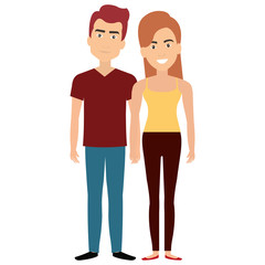 lovers couple avatars characters