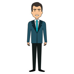 elegant businessman avatar character