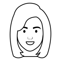 beautiful woman head avatar character