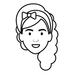 beautiful woman head avatar character