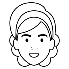 beautiful woman head avatar character