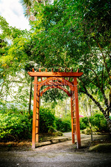Japanese Archway in Garden