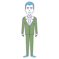 elegant businessman avatar character