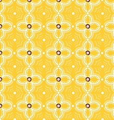 Portuguese tile pattern seamless yellow.