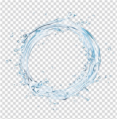 vector water splash circle - 185546235