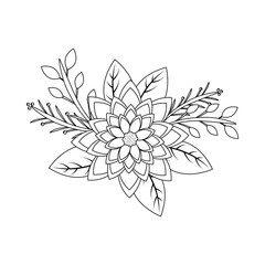 flower with delicate leaves floral icon image vector illustration design 