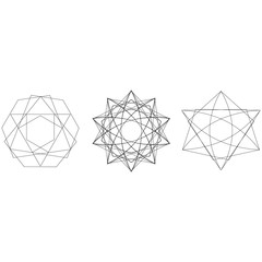 Holiday patterns of stars of snowflakes and flowers for gifts