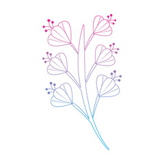 flower single sideview floral icon image vector illustration design 