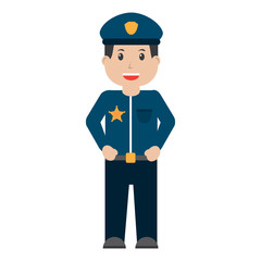 policeman smiling icon image vector illustration design 