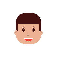 happy man head icon image vector illustration design 