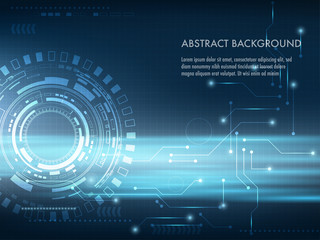 Vector tech circle and technology background, Abstract technology background Hi-tech communication concept futuristic digital innovation background.