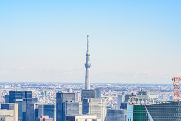 冬の晴れた東京