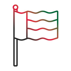Obraz premium United Arab Emirates flag neon lines