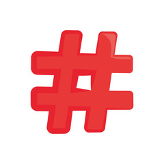 Hashtag social symbol
