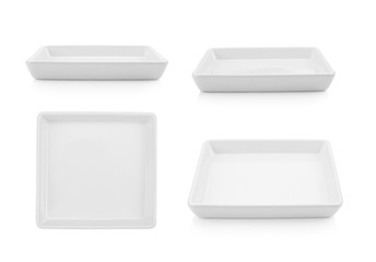 Fototapeta premium ceramic plate on white background