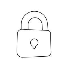 Padlock security symbol