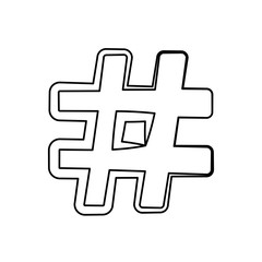 Hashtag social symbol