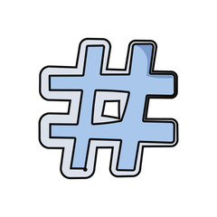 Hashtag social symbol