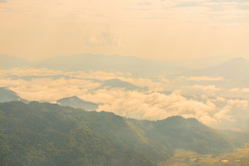 Mountain View at Phu Chi Fa View Point in Chiangrai Province