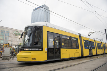 Fototapeta na wymiar BERLIN, GERMANY. 2 November 2017: Berlin tramway 