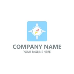 Compass arrow vector travel direction logotype template illustration