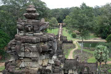 Fototapeta premium View from the top of the temple in Angkor