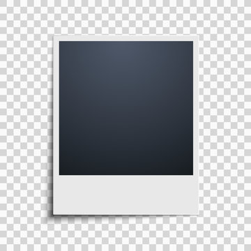 Polaroid on a transparent background. Photo frame. Vector