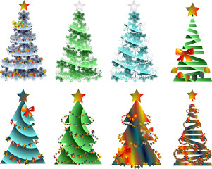 Abstract image,Christmas tree with decorations,Stylized Christmas Tree,New Year