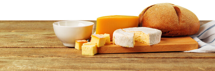 cheese on wooden table